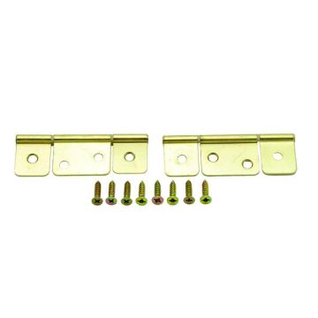 AP Products Interior Cabinet Door Non-Mortised Brass Hinges-2 Pack