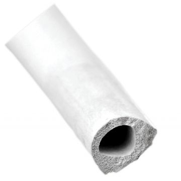 AP Products 1/2" x 3/8" x 50' White Rubber D Seal with Tape