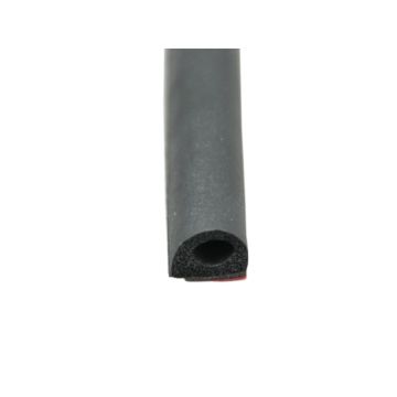 AP Products 1/2" x 3/8" x 50' Rubber D Seal with Tape