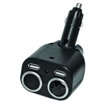 Prime Products Dual 12V Socket & Dual USB Adapter