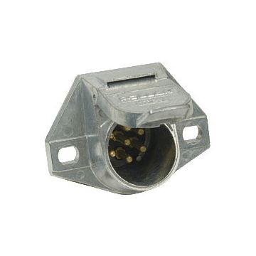 Pollak 7-Way Round Pin Wire Insert Style Socket - Car End