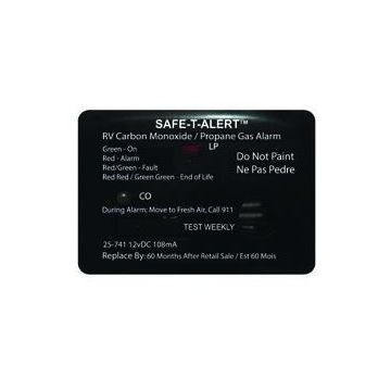 Safe-T-Alert Black Surface Mount Mini Dual LP/CO Alarm 