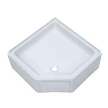 Lippert White 27" x 27" Corner Shower Pan