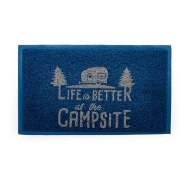Camco Life is Better at the Campsite Blue Scrub Rug