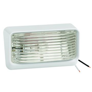 Bargman Compact White/Clear Porch Light