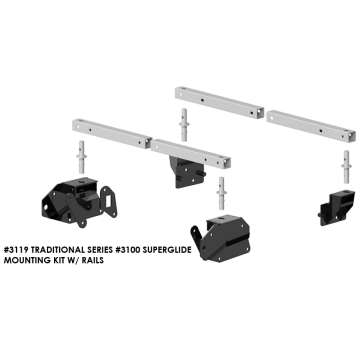 PullRite Traditional Series #3100 SuperRail 12K Mounting Kit for 2009-2014 Ford F150 Trucks (Super Short Beds)