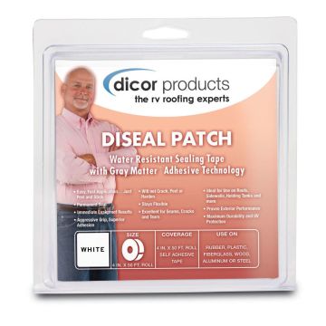 Dicor 4" x 50' TPO White Diseal Water Resistant Sealing Roof Tape Roll