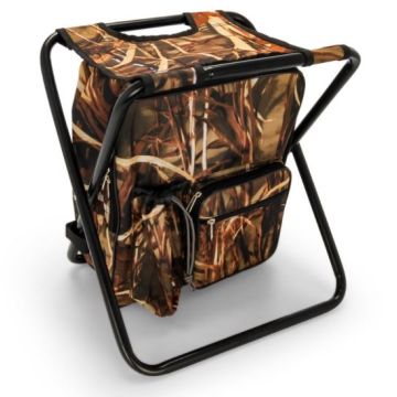 Camco Camouflage Camping Stool Backpack Cooler