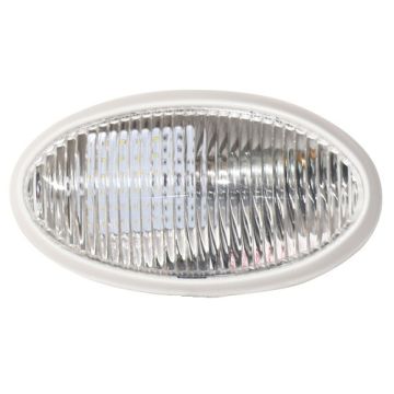 Valterra LED White Oval Clear Lens Porch Utility Light without Switch
