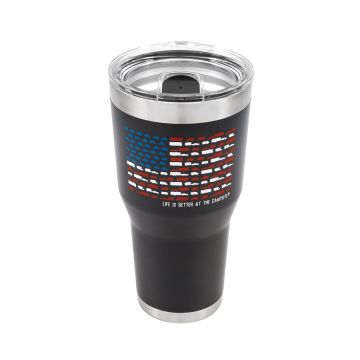 Camco Life Is Better at the Campsite 30 oz. Stainless Steel Insulated Twist Top Tumbler