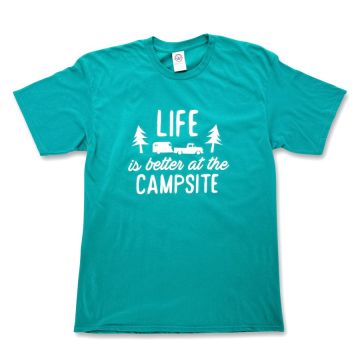 CAMCO Life is Better at the Campsite Teal Shirt - Large