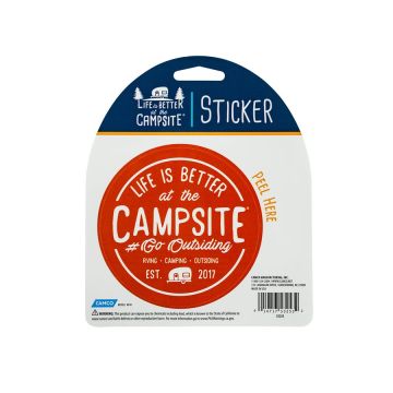 Camco Life is Better at the Campsite # Go Out-Siding Logo Decal Sticker