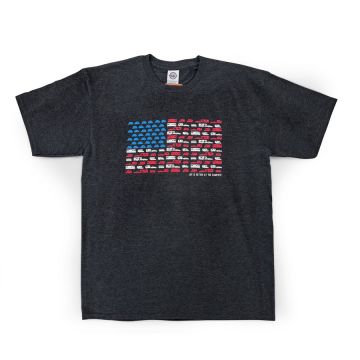 CAMCO Life is Better at the Campsite Charcoal Patriotic Shirt - Small