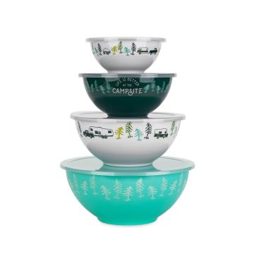 Camco Life is Better at the Campsite Nesting Bowl Set w/ Lids