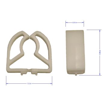 Command Replacement Plastic Clamps for Combi Fan/Light