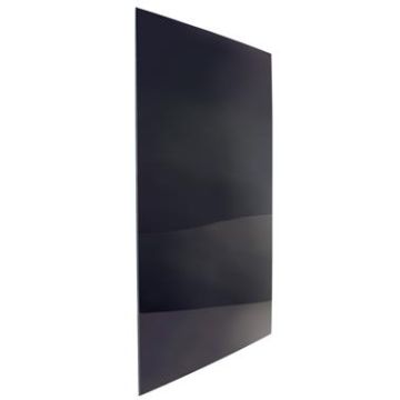 Norcold 618152 black acrylic lower refrigerator door panel. 