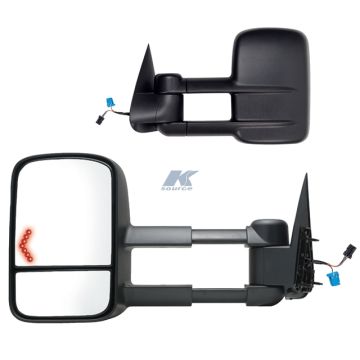 K-Source 2003 to 2006 Silverado/Sierra Black Extendable Towing Mirrors