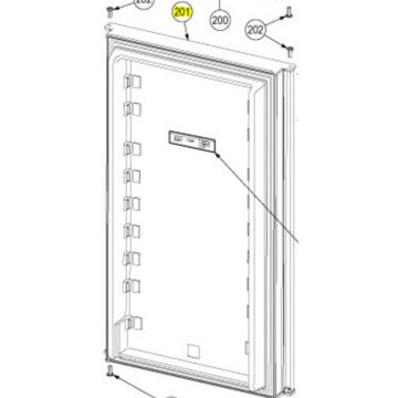 Dometic Refrigerator FF PNL Door Assembly - RM3962