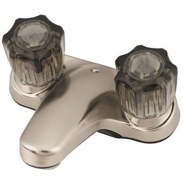 Empire Brass Company Brushed Nickel Lavatory Faucet with Smoke Knobs