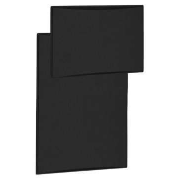 Dometic RM3762 Refrigerator Upper & Lower Brushed Black Raised Curve Door Panel Set