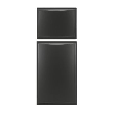 Dometic 3311889.030C raised black aluminum door panel set for Dometic 2852, 2862 and NDR1062 series RV refrigerators.