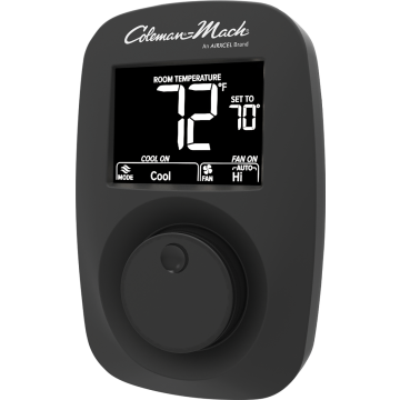 Coleman Digital Two Stage Heat/Cool Wall Thermostat - Black