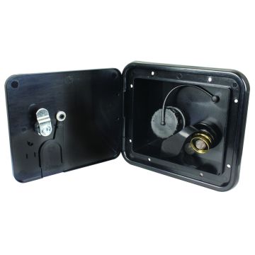 JR Products Black Key Lock City/Gravity Water Hatch Access Door Assembly