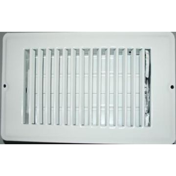 AP Products White 4" x 10" Floor Register