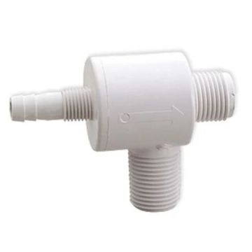 Attwood Freshwater Check-Tee Combination Barbed Inlet/Threaded Outlet