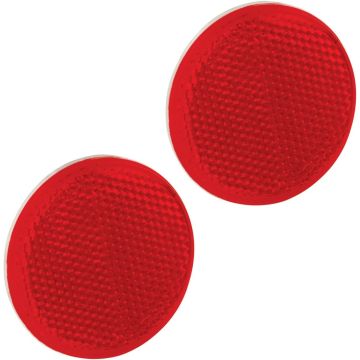 Bargman Red 2-3/16" Round Adhesive Mount Reflector-2 Pack 74-55-010 Front