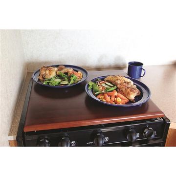 Camco Bordeaux Finish Hardwood Stove Top Silencer and Cover