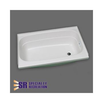 Specialty Recreation 24" x 40" Right Hand Center Drain White Bathtub