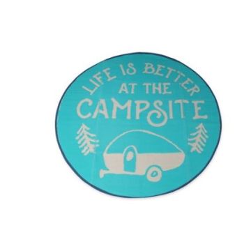 Camco Life is Better at the Campsite 6-Foot Round Outdoor Mat