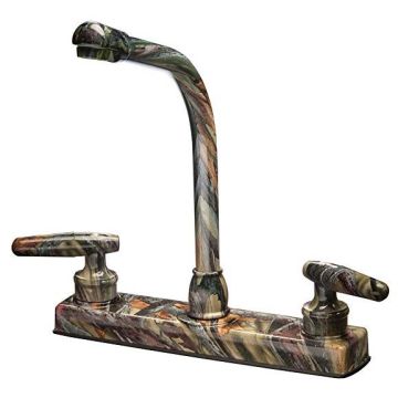Empire Brass Company Lever Handle High Rise Green Camouflage Kitchen Faucet