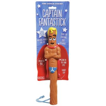 DOOG SUPERStick 'Captain Fan-Tastick' Superhero Themed Dog Toy w/ Packaging. 
