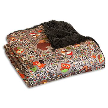 Camp Casual The Throw - Cozy Critters in Dark Gray/Black 