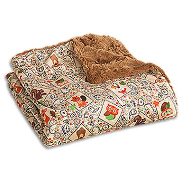 Camp Casual The Throw - Cozy Critters In Tan/Mocha