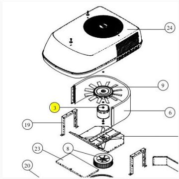 Coleman Air Conditioner Condenser Fan Motor 1468-3329 Illustration