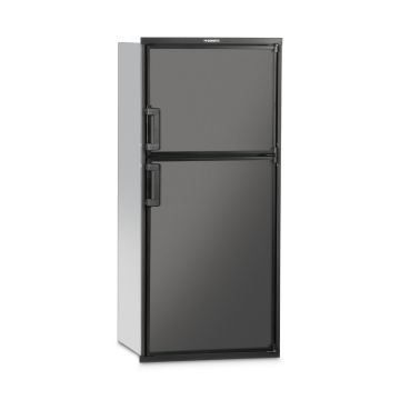 Dometic DM2672RB1 Gas Absorption RV Refrigerator front view with stainless steel door panels (not included) and doors closed.