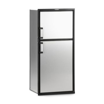 Dometic DM2682RB1 Gas Absorption RV Refrigerator front view with stainless steel door panels (not included) and doors closed.