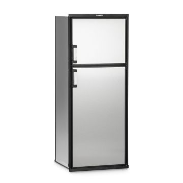 Dometic DM2882LBF1 Gas Absorption RV Refrigerator front view with stainless steel door panels (not included) and doors closed.