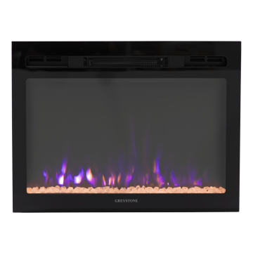 Furrion Greystone® 3-Color Crystal LED 26" Wall Mount Fireplace Insert w/ Remote