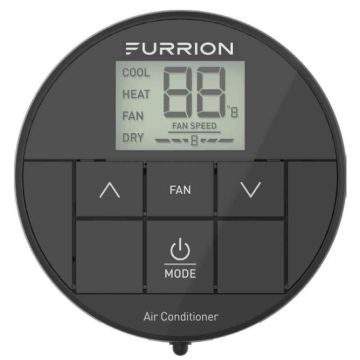 Furrion Chill Single-Zone Backlit LED Wall Thermostat w/ 2 Fan Speeds  FACW10ESSA-BL Front