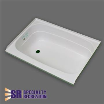 Specialty Recreation 32" x 24" x 11" Left Hand Drain Bathtub - White