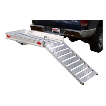 Trailer Hitch Cargo Carrier With Ramp - Aluminum
