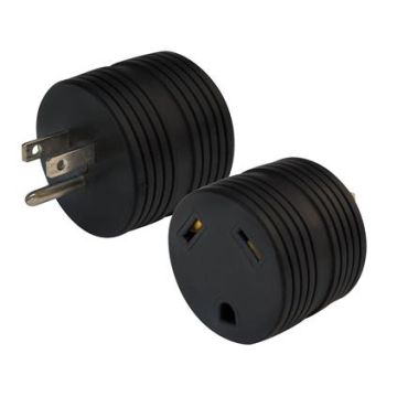 Valterra Power Cord Plug End Adapter - 15 Amp Male to 30 Amp Female Plug 