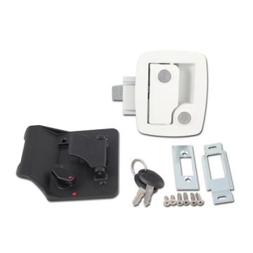 AP Products White Bauer Entry Door Lock