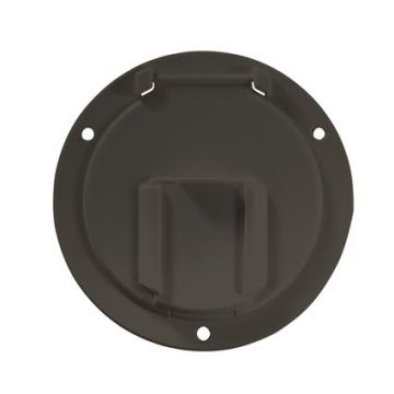 RV Designer Black Round Low Profile Cable Hatch