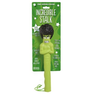 DOOG SUPERSticks 'Incredible Stalk' Superhero Themed Dog Toy w/ Packaging.