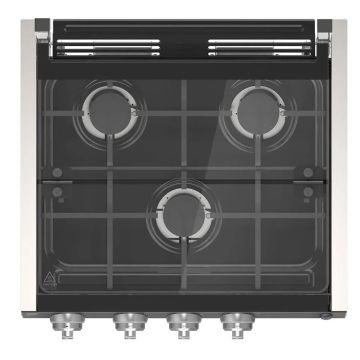 Lippert 3 Burner Stainless Steel Cooktop with Glass Cover